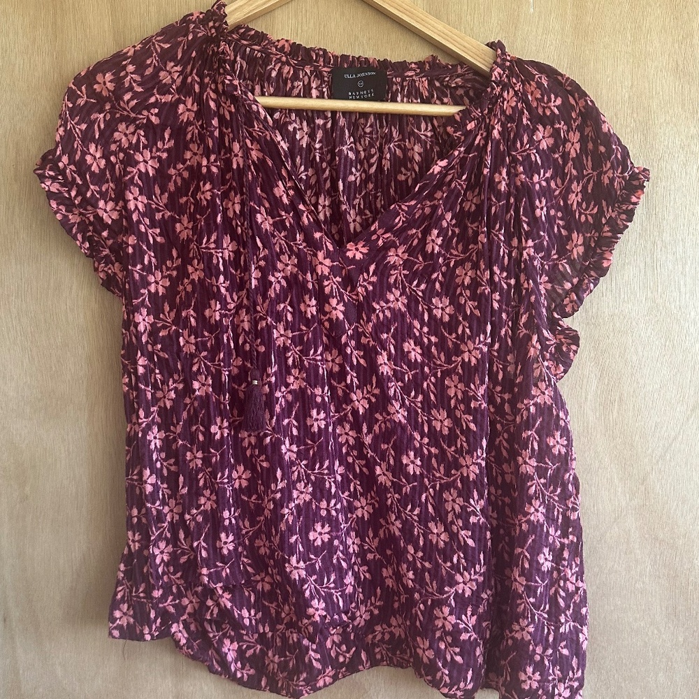 Ulla Johnson Short Sleeve Blouse